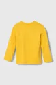 Detské bavlnené tričko s dlhým rukávom zippy žltá