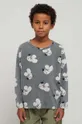 sivá Detská bavlnená košeľa s dlhým rukávom Bobo Choses Detský