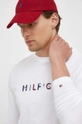 biały Tommy Hilfiger longsleeve bawełniany