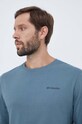 Columbia longsleeve bawełniany niebieski 2054553