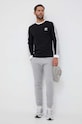 adidas Originals longsleeve bawełniany 3-Stripes IA4877 czarny AW23