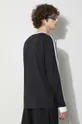 Памучна блуза с дълги ръкави adidas Originals 3-Stripes Long Sleeve Tee черен