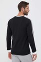 Одежда Хлопковый лонгслив adidas Originals 3-Stripes Long Sleeve Tee IA4877 чёрный