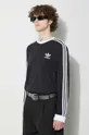 Памучна блуза с дълги ръкави adidas Originals 3-Stripes Long Sleeve Tee  100% Памук BCI
