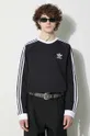 черен Памучна блуза с дълги ръкави adidas Originals 3-Stripes Long Sleeve Tee