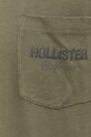 Βαμβακερή μπλούζα με μακριά μανίκια Hollister Co. KI323.3074.300 πράσινο