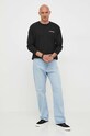 Odzież Marc O'Polo longsleeve bawełniany DENIM 366220452036 czarny