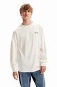 Desigual longsleeve bawełniany nadruk beżowy 23WMTK43