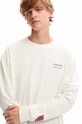 Odzież Desigual longsleeve bawełniany 23WMTK43 beżowy
