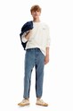 Desigual longsleeve bawełniany beżowy 23WMTK43
