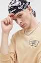 Памучна блуза с дълги ръкави Vans бежов VN0A2XCMY971