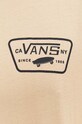 Памучна блуза с дълги ръкави Vans VN0A2XCMY971 бежов