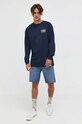 Βαμβακερή μπλούζα με μακριά μανίκια Vans VN0A2XCMCC71 σκούρο μπλε AW23