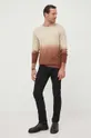 Bavlnené tričko s dlhým rukávom Pepe Jeans Kenneth béžová