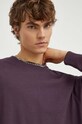 G-Star longsleeve bawełniany fioletowy D23459.C784