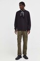 G-Star longsleeve din bumbac D23459.C784 negru AW23