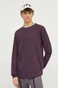 fialová Bavlnené tričko s dlhým rukávom G-Star Raw