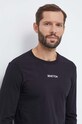 United Colors of Benetton longsleeve bawełniany lounge czarny 30964M017.100