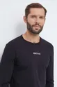 črna Bombažna majica z dolgimi rokavi United Colors of Benetton