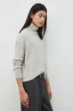 Vlnený sveter American Vintage sivá