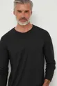 μαύρο Βαμβακερή μπλούζα με μακριά μανίκια United Colors of Benetton Ανδρικά