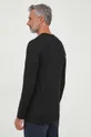 Βαμβακερή μπλούζα με μακριά μανίκια United Colors of Benetton μαύρο