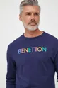 mornarsko plava Pamučna majica dugih rukava United Colors of Benetton