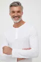 λευκό Βαμβακερή μπλούζα με μακριά μανίκια Sisley