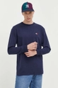 Tommy Jeans longsleeve bawełniany granatowy