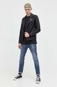 Βαμβακερή μπλούζα με μακριά μανίκια Tommy Jeans DM0DM17816 μαύρο AW23