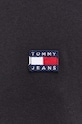 Βαμβακερή μπλούζα με μακριά μανίκια Tommy Jeans DM0DM17816 μαύρο