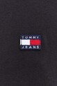 Βαμβακερή μπλούζα με μακριά μανίκια Tommy Jeans DM0DM17816 μαύρο