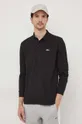 Tričko s dlhým rukávom Lacoste čierna