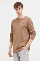 Superdry longsleeve bawełniany brązowy M6010759A.R6W