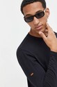 Bavlnené tričko s dlhým rukávom Superdry čierna M6010779A.02A