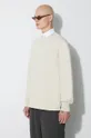 beżowy Taikan longsleeve bawełniany L/S Polo Shirt