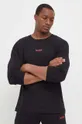 čierna Tričko s dlhým rukávom HUGO