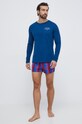 Tommy Hilfiger longsleeve bawełniany lounge UM0UM02984 niebieski AW24