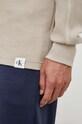 Bombažna majica z dolgimi rokavi Calvin Klein Jeans J30J324532 bež