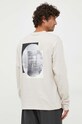 Одяг Бавовняний лонгслів Calvin Klein K10K111843 бежевий