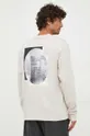 Βαμβακερή μπλούζα με μακριά μανίκια Calvin Klein  100% Βαμβάκι