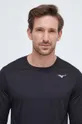 μαύρο Μακρυμάνικο μπλουζάκι για τρέξιμο Mizuno Impulse Core