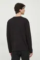Bombažna majica z dolgimi rokavi Calvin Klein črna