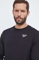 Reebok longsleeve din bumbac negru 100070399