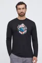 czarny Smartwool longsleeve sportowy Denver Go Far Feel Good Graphic Męski