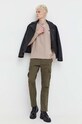 Abercrombie & Fitch longsleeve din bumbac KI124.3756.410 bej AW23