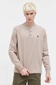 Abercrombie & Fitch longsleeve din bumbac bej KI124.3756.410