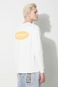 Oblečení Bavlněné tričko s dlouhým rukávem Gramicci Original Freedom Oval Longsleeve Tee G3FU.T072 bílá
