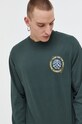 Vans longsleeve bawełniany zielony VN000F3SBZ01