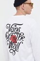Odzież Vans longsleeve bawełniany VN000F4AWHT1 biały